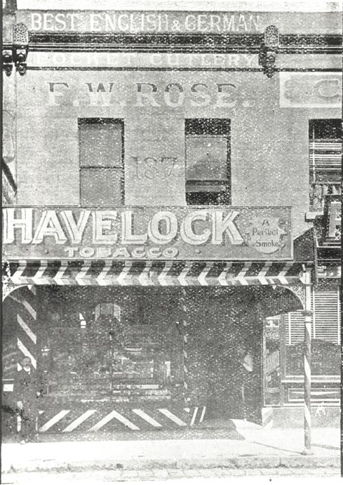 F.W. Rose, The Premier Hairdressing Saloon in Melbourne, 187 Smith Street, Fitzroy.