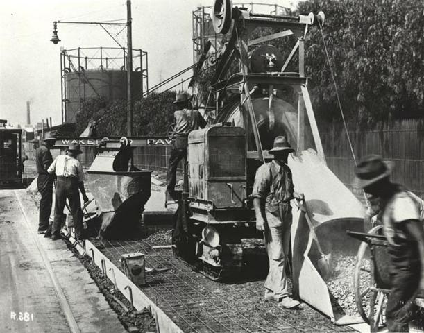 Smith Street, North Fitzroy, road construction.