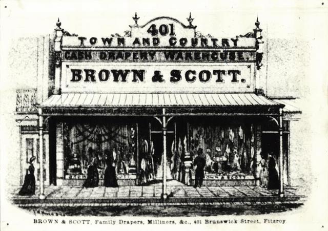 Brown and Scott's Drapery, 401,401a,403,403a Brunswick Street, Fitzroy.