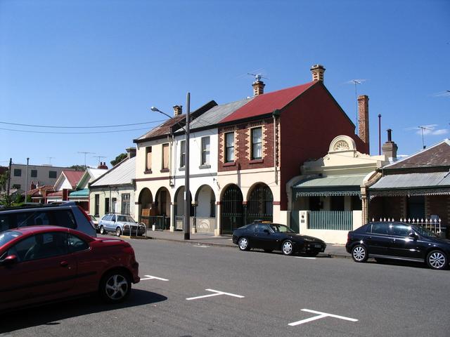Two story attached terraces, Station Street, Carlton