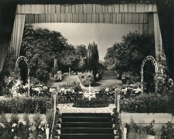 Stage setting for Debutantes Ball 