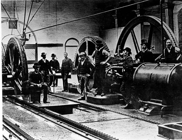 Cable tram engine house