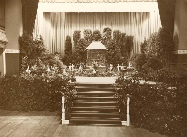 Stage decorations for the Mayoral Ball