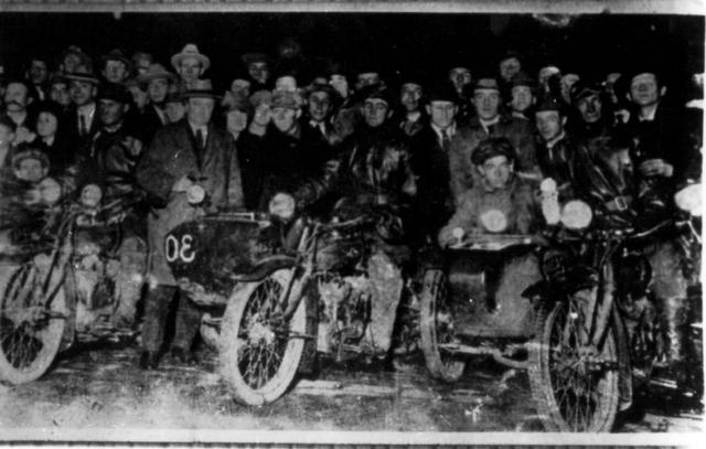 F. J. Whitely at the motor cycle club