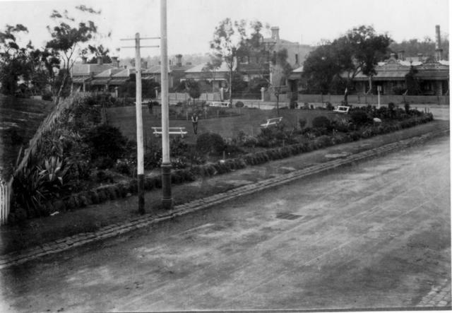 Park at the corner of Turner Street and Bath Street