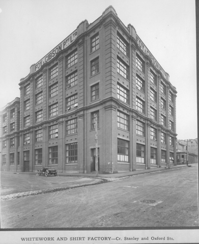 Whitework and Shirt Factory - cr. Stanley and Oxford sts