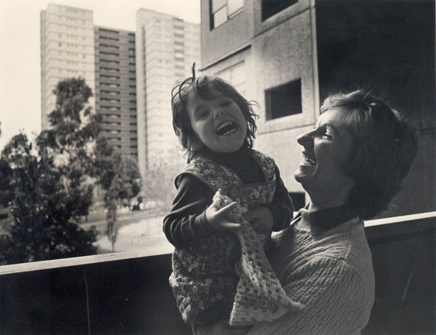 Thelma Marriner and unknown child, Fitzroy