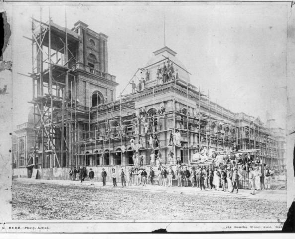 Work in progress on the town hall