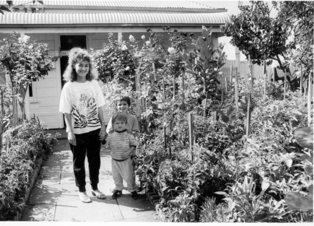 Turkish family in garden