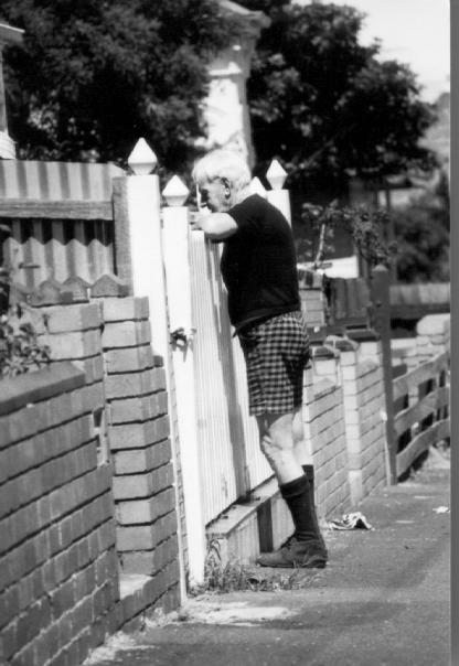 Man at gate