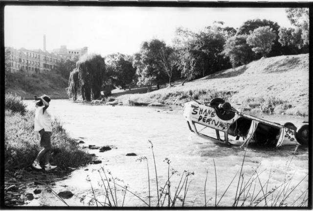 Playing in the Yarra River
