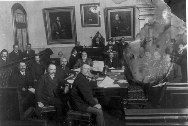 Council meeting in the Collingwood Town Hall