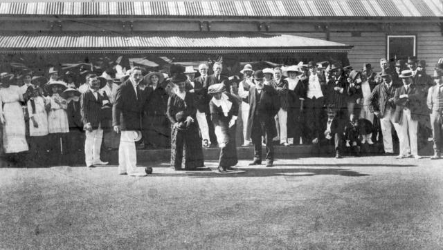 Opening the Collingwood bowling green